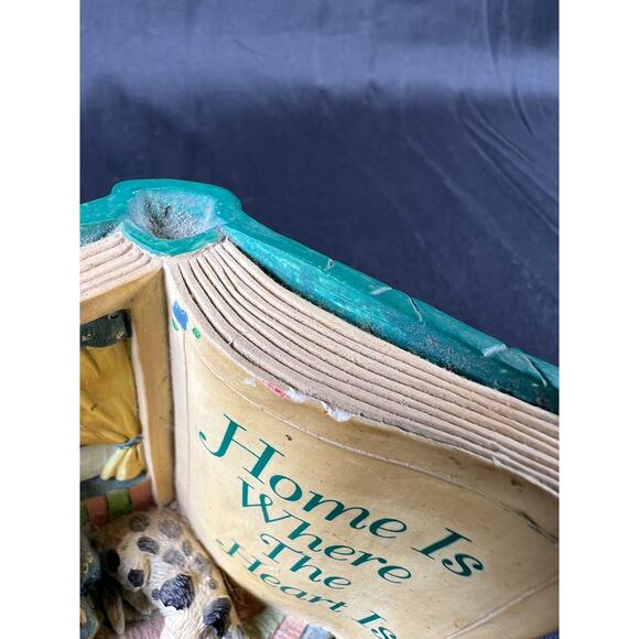 The San Francisco Music Box Co. "home is where the heart is" Book w bear & dog - Picture 8 of 10